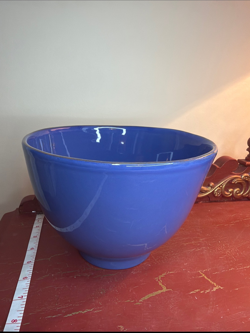 Vietri Campagna Blue Ceramic Large Serving Bowl